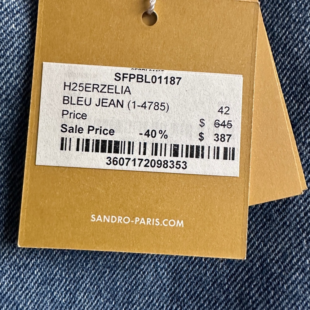 Erzelia Rhinestone Denim Jacket - Picture 6 of 7